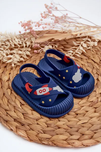 Ipanema Ľahké detské sandále s motívom Rico Navy Blue Dog