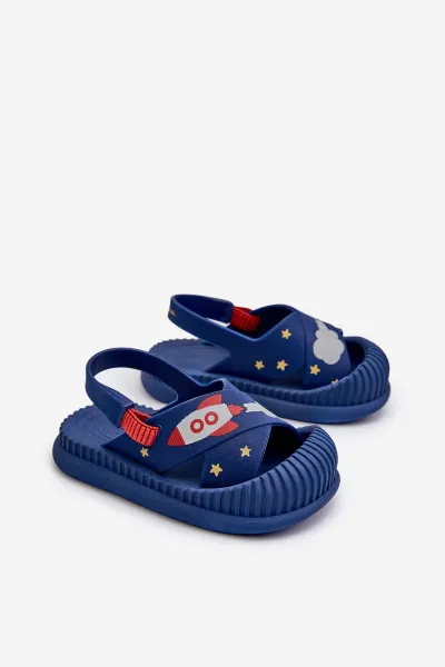 Ipanema Ľahké detské sandále s motívom Rico Navy Blue Dog