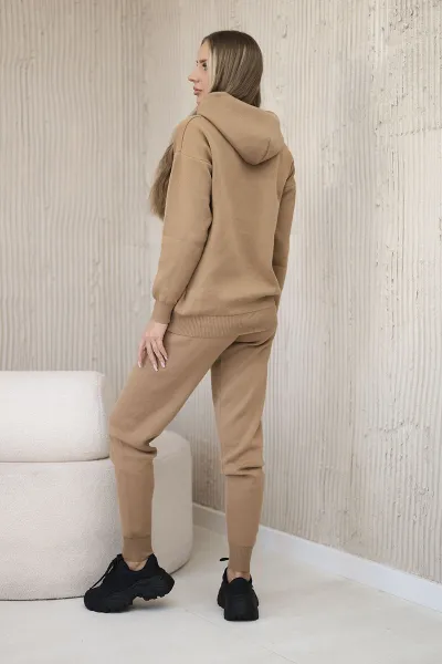 Sweater Set Sweatshirt + Pants camel