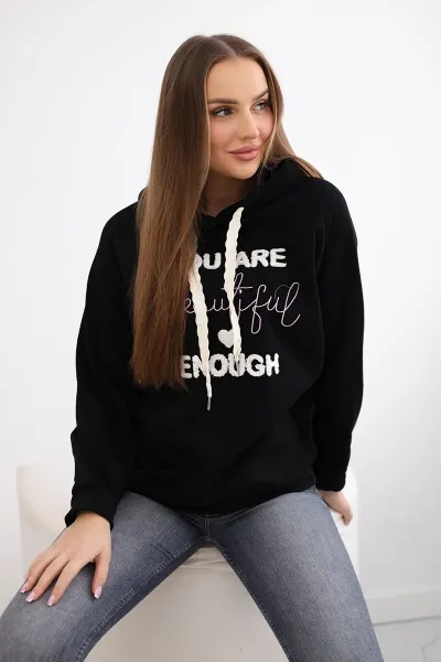 Cotton hoodie black