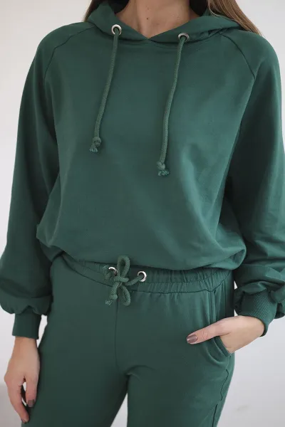 Green hoodie