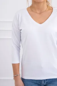 White blouse with V-neck