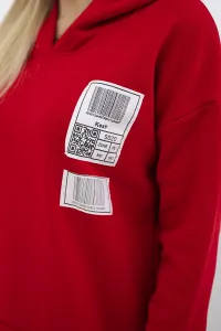 Hoodie with red patches
