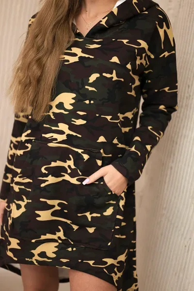 Camo dress khaki+brown