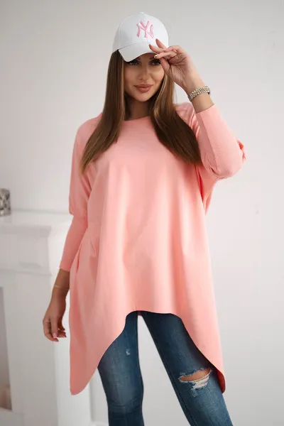Legínovo Biela oversized blúzka Farba: Marhuľa, Veľkosť: UNI