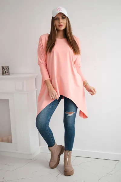 Legínovo Biela oversized blúzka Farba: Marhuľa, Veľkosť: UNI