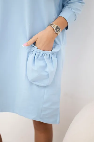 Blue dress with hood