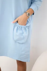 Blue dress with hood