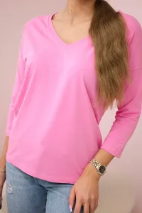 Light pink blouse with a V-neck