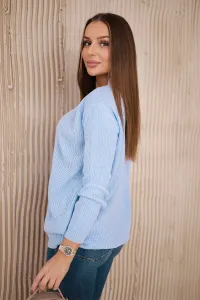 Blue sweater with V-neck