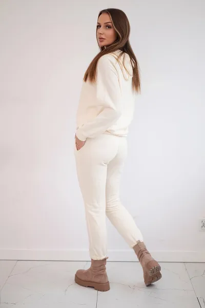 Hoodie set ecru