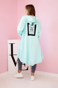 Oversize mint hooded cape