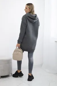Hoodie with graphite patches