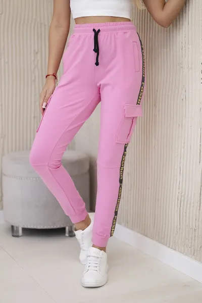 Light pink cargo trousers