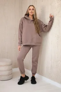 Insulated set with embroidery Los Angeles mocha