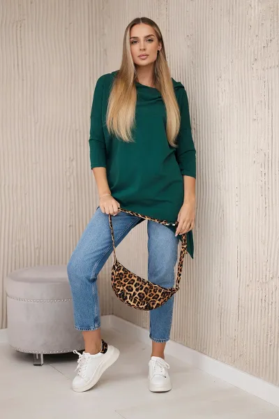 Cycling print sweatshirt green