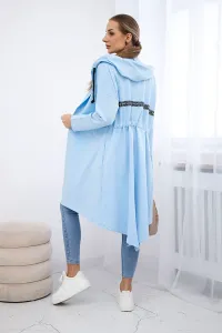 Coat with a longer azure back