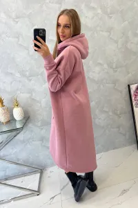 Insulated dress with hood navy pink