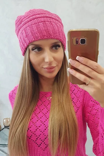 Women's cap Elora K336 dark pink