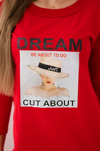 Dress with Dream red print