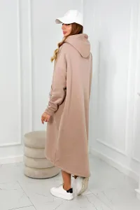 Insulated dress with hood dark beige