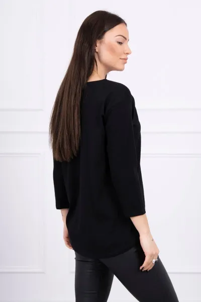 Blouse with Original black print