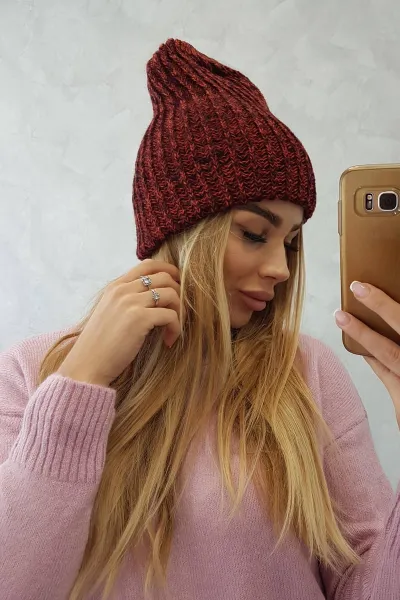 Women's cap Delia K260 burgundy