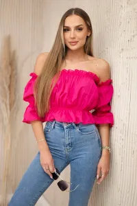 Fuchsia blouse without arms