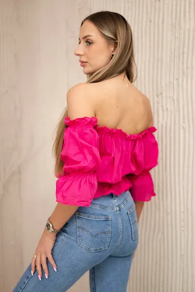 Fuchsia blouse without arms
