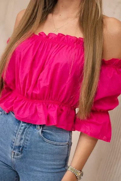 Fuchsia blouse without arms