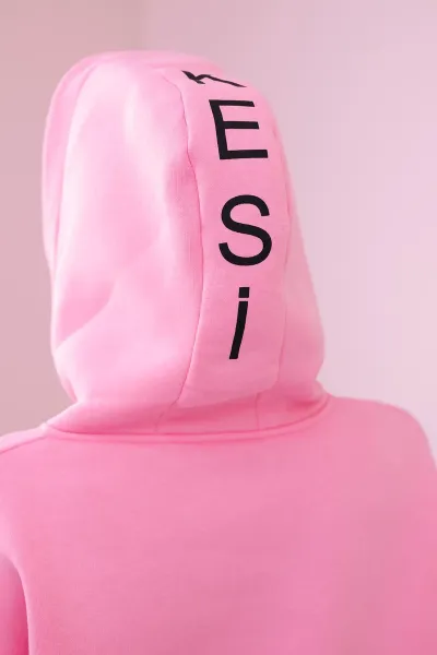 Cotton set with a light pink print