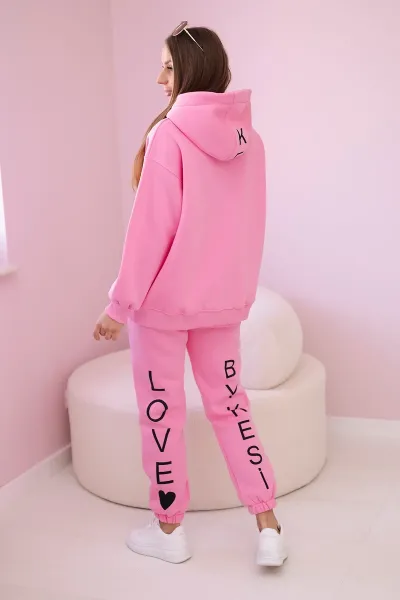 Cotton set with a light pink print