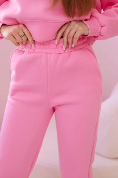 Cotton set with a light pink print