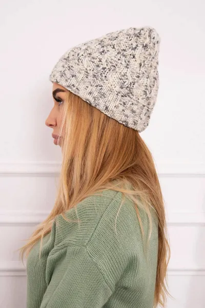 Women's cap Eliza K205 ecru+gray