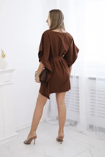 Batwings Oversize Dress Brown