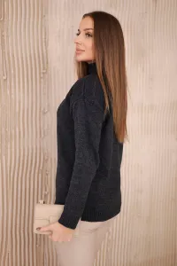 Graphite high-neckline sweater
