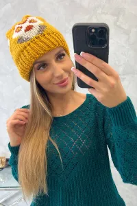 Women's cap Ofelia K349 mustard