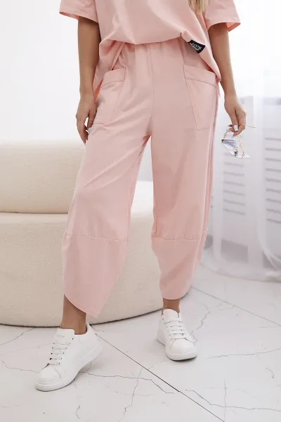 Women's set T-shirt + pants - peach