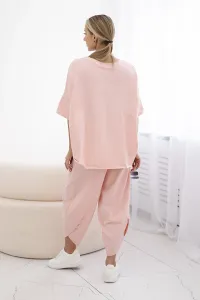 Women's set T-shirt + pants - peach