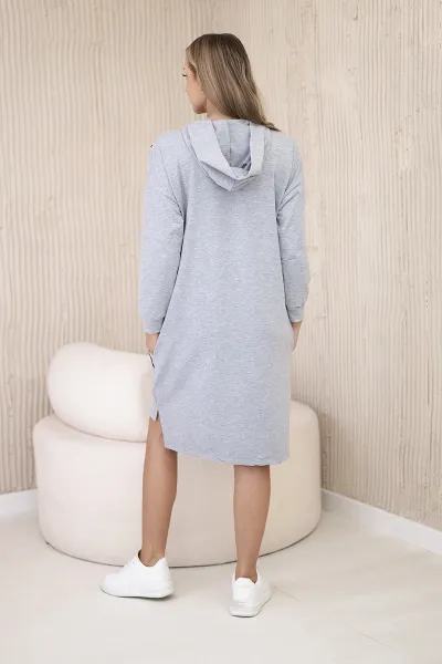 Dress with the inscription unlimited gray