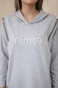 Dress with the inscription unlimited gray