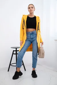 Women's long hoodie Kesi - mustard