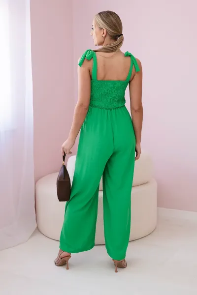 Strappy with frilly top in green