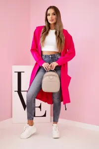 Oversize fuchsia cape with hood