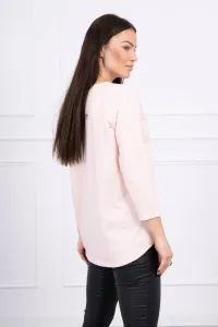 Original print blouse powder pink