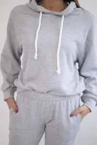 Hoodie in grey color