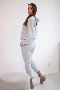 Hoodie in grey color