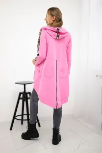 Sweatshirt with back zip light pink