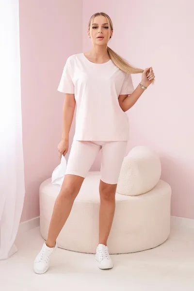 Set of top+leggings powder pink