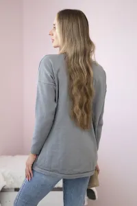Sweater with front pockets gray